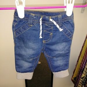 Infant denim joggers